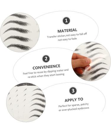Didiseaon 4 sheets D Imitation Waterproof Tool Decal Makeup Temporary for Eyebrows Brow Grooming Transfers 21x14.8cm Black - Buy Online on GoSupps.com