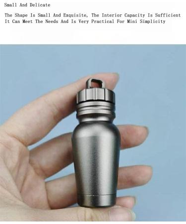 Portable Aluminum Pill Organizer Keychain - Waterproof Travel Medicine Box | Dual-Sided Grey Alloy Pill Holder for Outdoor Use - Buy Online on GoSupps.com