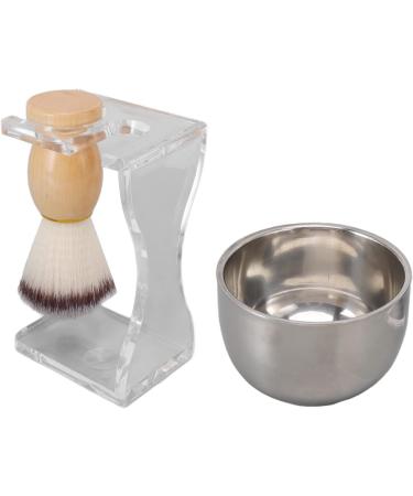 Ozgkee 3 Piece Shaving Brush Set for Men - Acrylic Holder Bubble Bowl Nylon Bristle | Premium Quality Shaving Accessories for a Luxurious Grooming Experience - Buy Online on GoSupps.com