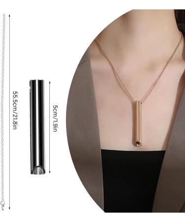 Aronrave Breathing Necklace - Stainless Steel Meditation Chain for Stress Reduction & Mindful Breathing - Shop Now! - Buy Online on GoSupps.com