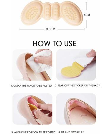 Heel Pads Inserts for Women - Adjustable Adhesive Pain Relief Foot Care Stickers (Beige Non-Slip 3mm) - International Shipping Available - Buy Online on GoSupps.com