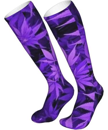 Buy Affordable Weed Leaf Compression Socks for Men & Women - 15-20 mmHg Circulation Support for Running & Cycling - Buy Online on GoSupps.com
