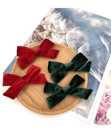 Velvet Bow Hair Clips Barrettes for Baby Girl Women Velvet Hair Bows Alligator Clip Accessories for Toddler Little Girls Teens (3.5 Inches 12 Pairs) - Buy Online on GoSupps.com