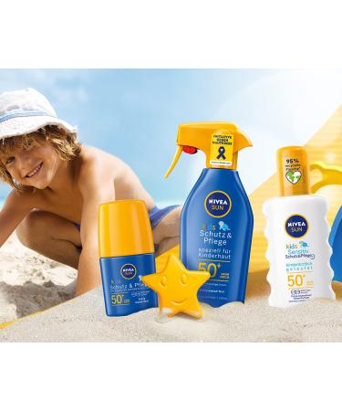 NIVEA SUN Kids Protection & Care SPF 50+ Sun Roller (2 x 50 ml) Nourishing Sun Protection for Kids Buy Online Internationally - Buy Online on GoSupps.com