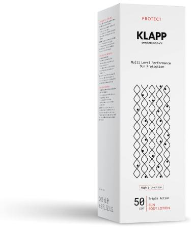 KLAPP Cosmetics MULTI LEVEL PERFORMANCE SUN PROTECTION Triple Action Sun Body Lotion 50 SPF 200ml - Buy Online on GoSupps.com