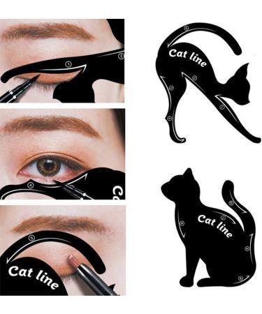 Cat Eyeliner Guides Easy Quick Makeup Tool Eye Liner Stencils Templates Black Stylish and Popular - Buy Online on GoSupps.com