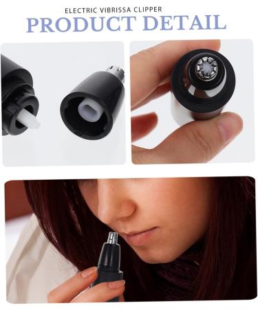 FRCOLOR Electric Ear & Nose Hair Trimmer - 2 Pcs Creative Nose Hair Cleaner & Remover Tool for Personal Care - Black - Buy Online on GoSupps.com