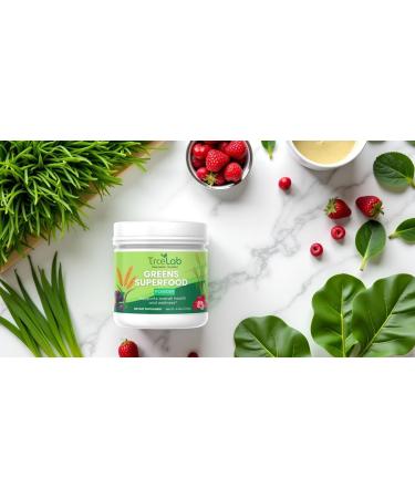 TRCELAB Organic Super Greens Powder Detox | Wheatgrass Juice Powder & Spirulina with Barley Grass Juice Powder Organic | Daily Greens Superfood | 30 Servings - Buy Online on GoSupps.com