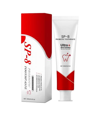 zjhukfmc SP-8 Probiotic Brightening Toothpaste 2 Pack 120g Ultra Whitening Toothpaste SP-8 Oral Care Toothpaste Probiotic Toothpaste Soft Wellness Toothpaste