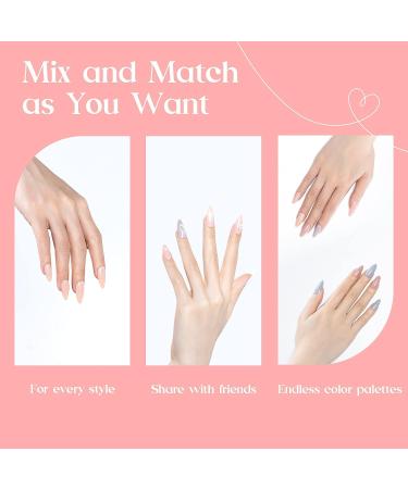 Beetles Medium Almond Glossy Press on Nails Set - 6 Solid Colors with Nail Sticker, Glue, Tabs & File - DIY False Nails Kit for Women & Girls - Buy Online on GoSupps.com