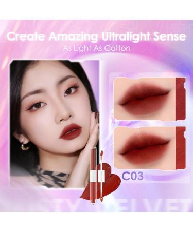 FOCALLURE 2 in 1 Dual Head Matte Velvet Lip Gloss | Long-Lasting Waterproof Liquid Lipstick | Non-Cracking & Anti-Transfer Makeup C01 - Buy Online on GoSupps.com