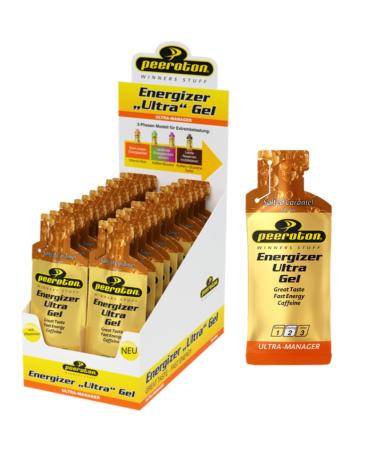 Peeroton Energizer Ultra Gel Salted Caramel - Isotonic Energy Gel for maximum endurance with 26.5 g of carbohydrates looks easy to digest and digestible after 2-5 min power gel 40ml (24 Pack) Salted Caramel 1.67 g (24 Pack)
