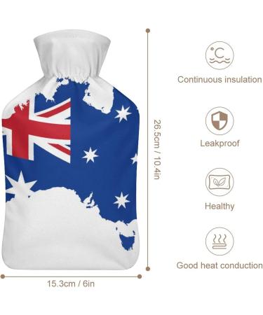 British Flag Hot Water Bottle with Plush Cover - Ideal Hand Warmer for Adults & Children - 26.5x15.3cm - Buy Online on GoSupps.com