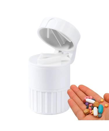 Coupe-pilule Broyeur Et Coupe-pilule | Organisateur De Pilules Portable Broyeur Pulv risateur 4 En 1 Broyeur S parateur De Comprim s crase Les Pilules Broyeur Et Broyeur De Comprim s White