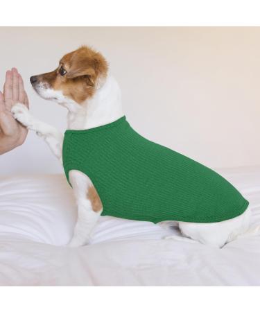 Hjumarayan Dog Sweater for Small Dogs | Thin Washable Elastic Striped Shirt for Chihuahua & Yorkshire Terrier - Emerald Green S - Buy Online on GoSupps.com
