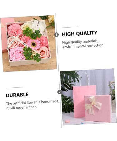 TOPBATHY 3 Boxes Carnation Soap Flower Valentine Flower Bouquet Bouquets for Wedding Immortal Rose Gift Faux Floral Rose Bouquet Artificial Paper Gift Box Pinkx3pcs 15x15x8cmx3pcs - Buy Online on GoSupps.com