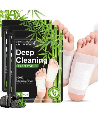 Foot Pads (30 PCS)  Deep Cleansing Foot Patches with Bamboo Vinegar and Ginger Powder  Relieve Stress  Improve Sleep and Relaxation