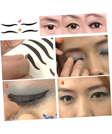 PLAFOPE 80 Pairs Eyeliner Eyeshadow Sticker Eyeliner Stickers LED Eyeliner Strip Crease Eyeline Tape Black - Buy Online on GoSupps.com