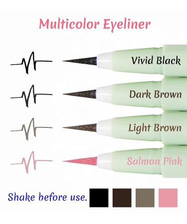Antique Alive Merry Monde Multicolor Super Slim Long Lasting Eyeliner - Vegan Liquid Korean K Beauty Waterproof Eye Liner in Dark Brown - Buy Online on GoSupps.com