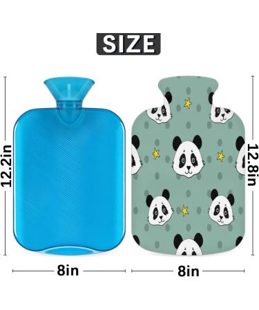 Panda Hot Water Bottle with Fluffy Cover - 2L Capacity for Cozy Nights | Pain Relief for Back Neck & Shoulders - Buy Online on GoSupps.com
