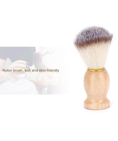 Men's Shaving Brush - Soft Nylon Wool & Wood Handle Grooming Tool for Facial & Beard Cleaning - International Shipping Available - Buy Online on GoSupps.com