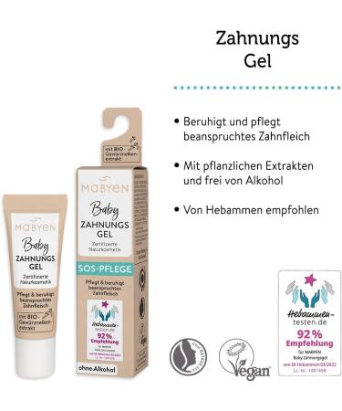Mabyen Baby Dental Gel 10ml | Alcohol-Free Teething Relief | Gentle & Nourishing Ingredients for Infants | Organic Gum Care from Birth - Buy Online on GoSupps.com