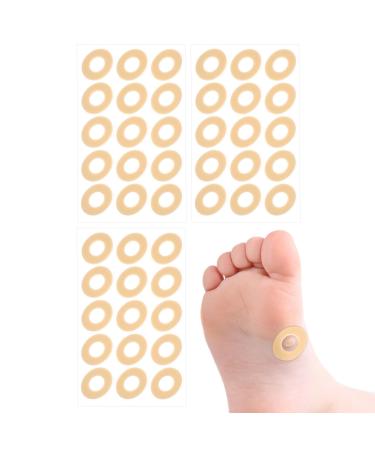 Beavorty 45Pcs Callus Cushions Self Adhesive Callus Cushions Round Foam Padding Oval Shaped Cushion Corn Pads Toe and Foot Protectors for Men Women size 2