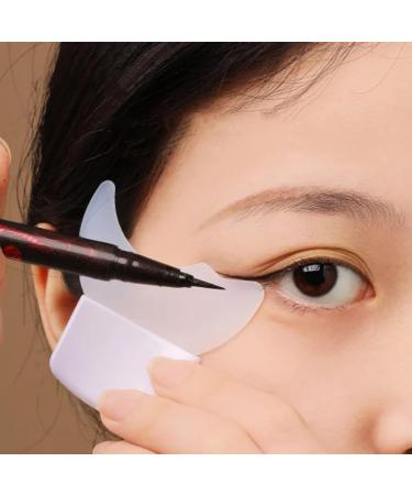 Silicone Brush Lash Stopper + Eyelash Stencils + Eyeliner & Eyeshadow Applicators - Green Long Handle - Buy Online on GoSupps.com