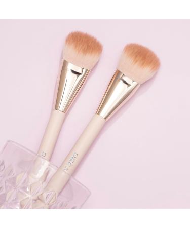 Shop Premium Angled Blush Brush - Fluffy Makeup Brush for Contouring | Gold & Pink Detail Blush Brush - International Shipping - Buy Online on GoSupps.com