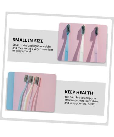 Minkissy 6-Pack Adult Stiff Brush Toothbrushes | Effective Oral Cleaning Device to Remove Tooth Stains with Stiff Bristles - International Shipping Available - Buy Online on GoSupps.com