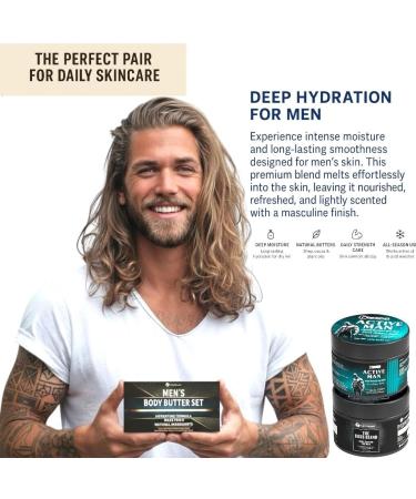 Body Butter for Men Pack of 2 Cologne Scented Moisturizer Gift Set for Men - Buy Online on GoSupps.com