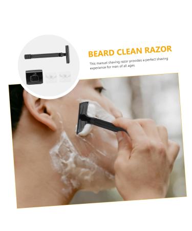 Vintage Manual Razor Set - Beard Trimming & Cleaning Tool | 1 Count Black - Buy Online on GoSupps.com