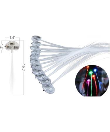 Buy Neo+ LED Fiber Hair Extensions - 3 6 & 10 Sets | Multicolor Light-Up Hair Clips for Parties - Buy Online on GoSupps.com