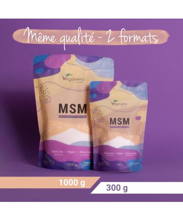MSM Vegavero Poudre | 300g M thylsulfonylm thane Pur 99 9% | Sans Additifs & VEGAN | Formation de Collag ne | Test en Laboratoire - Buy Online on GoSupps.com