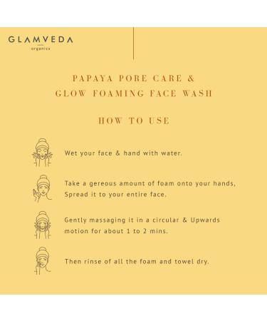 Papaya Anti-Tan & Glow Foaming Face Wash - 150ml | Brightening Orange Cleansing Gel for Radiant Skin | International Shipping Available - Buy Online on GoSupps.com