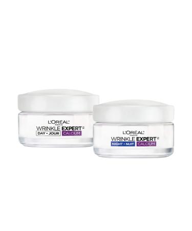 L'Oreal Paris Anti-Aging Face Cream 55+ Day + Night Skincare Kit Wrinkle Expert With Calcium to Reduce the Look of Wrinkles 50mL