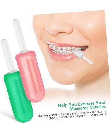 Hoement 6-Piece Silicone Ice Cream Chewing Brackets for Teeth - Jaw Training Play & Aligner Stuff - Buy Online on GoSupps.com