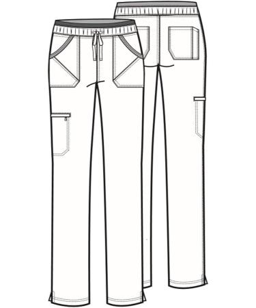 Cherokee Iflex Women's Drawstring Tapered Leg Scrub Pants CK010 - Navy (Small Tall) - Buy Online on GoSupps.com