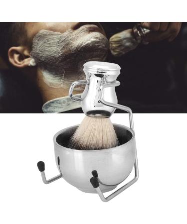 Premium Stainless Steel Shaving Tool Set | Shaving Brush Beard Brush Holder & Soap Bowl Perfect for Beauty Salons & Home Use | International Shipping Available - Buy Online on GoSupps.com