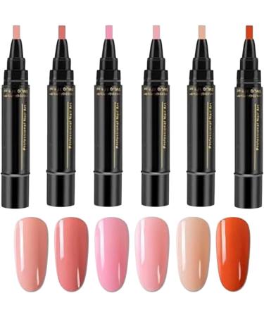  G n rique Manicure Kit: Gel Nail Paint Pens Markers 6 Vibrant Shades High-Quality Materials Semi-Permanent Polish Ideal for Home Care Practical Beauty Gift - Buy Online on GoSupps.com