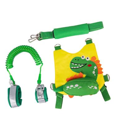 Safety Belt Baby Auxiliary Belt Outdoor Traction Dinosaur (Yellow)