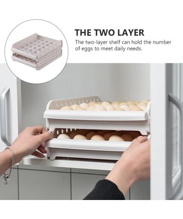 Artibetter Serving Tray Containers Storage Box 1pc - out Egg Box Double- layer Stable Household Egg Holder Egg Storage Box Egg Container Flat Storage Stackable - Buy Online on GoSupps.com