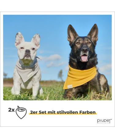 Piupet Dog Half (S) - 58x40x40cm - 2 Set Stylish Dog Haller for Large Dogs - Yellow/Gray Bandana for Great & Small Dogs - Buy Online on GoSupps.com