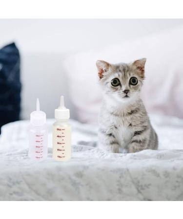 Baby Pet Feeding Bottle 50 Ml Squeeze Liquid Bottle for Kitten Puppy Small Animals Feeding Tool Pointed Milk Feeder with Scale 6 Pcs - Buy Online on GoSupps.com