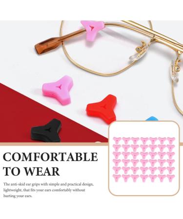 Beavorty 20 Pair Anti-Slip Glasses Ear Handles - Comfortable Silicone Holders for Sunglasses & Glasses | Black & Pink Accessories - Buy Online on GoSupps.com
