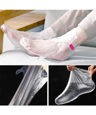Disposable Boot Paraffin Wax Covers - 100 PC Clear Plastic Foot Masks for Spa & Foot Care Accessories - Buy Online on GoSupps.com