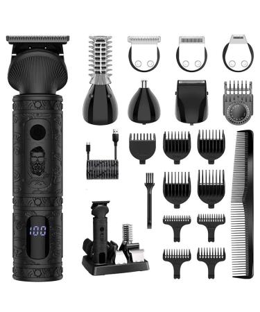 Hair Clipper Trimmer 7 in 1 Beard Trimmer for Professional Mens Beard Grooming Kit Electric Shaver Razor Nose Body Trimmer Hair Cutting Kit Cordless