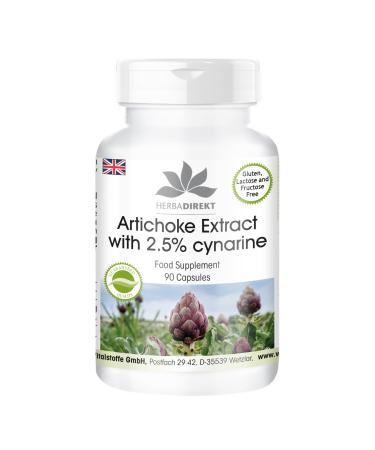 Artichoke Extract 2.5% Cynarin 90 Capsules - Vegan | HERBADIREKT by Warnke Vitalstoffe