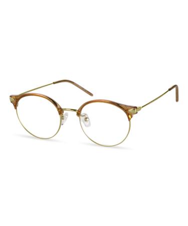 LifeArt Blue Light Blocking Computer Glasses Stylish Reading Glasses for Women/Men Transparent Lens Filter UV Light 400 Reduce Eyestrain (No Magnification) (C7 S1420)