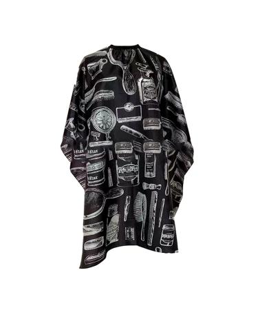 1 Pc 55" x 46" Unisex Professional Waterproof Barber Cape for Men Hairdressing Salon Cape with Adjustable Snap Closure for Hair Treatment